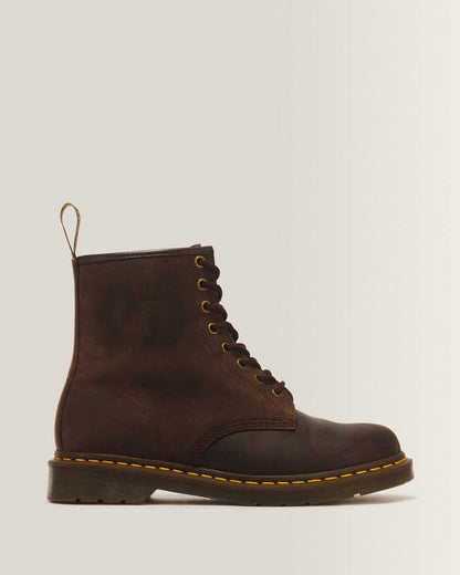 1460 Crazy Horse Leather Lace Up Boots — Brown