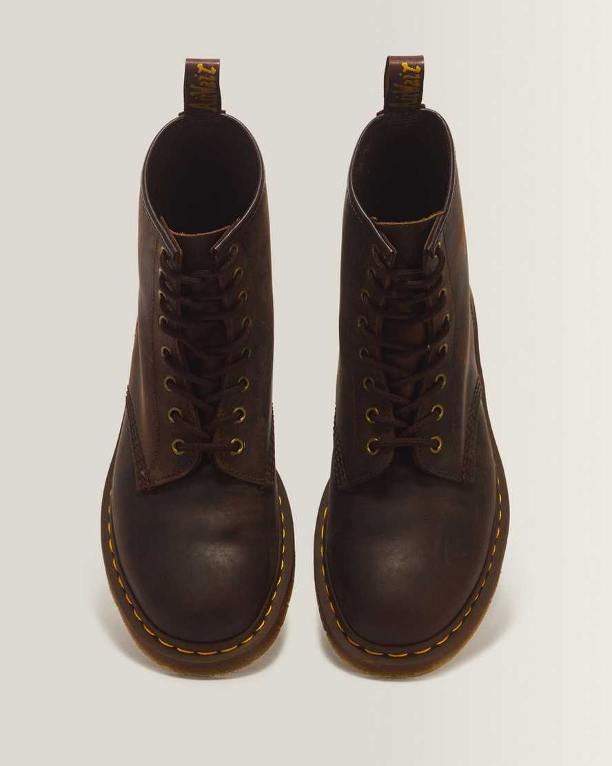 1460 Crazy Horse Leather Lace Up Boots — Brown