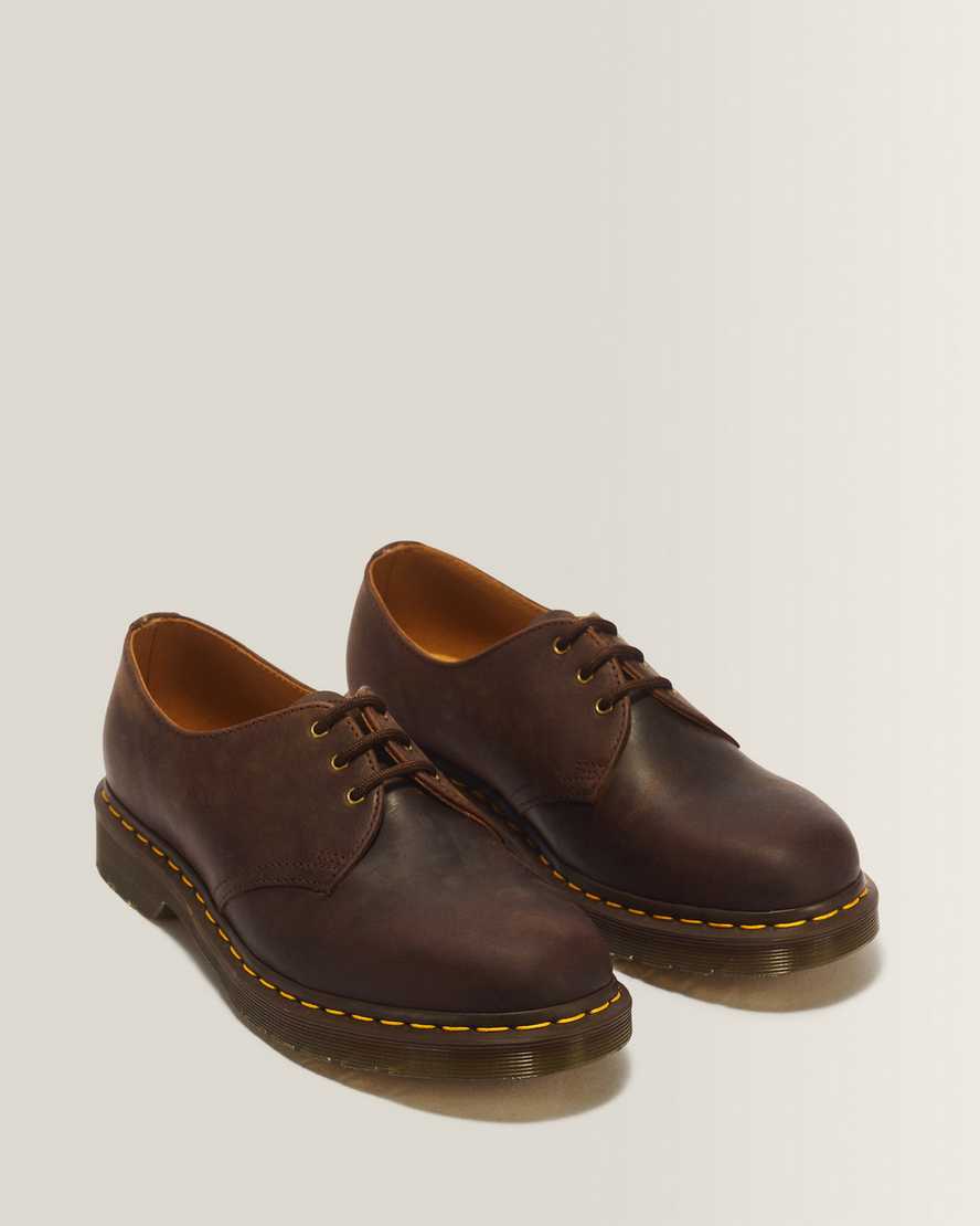 1461 Crazy Horse Leather Oxford Shoes — Brown