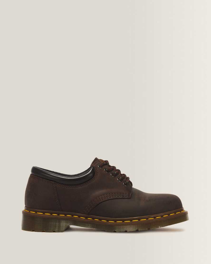 8053 Crazy Horse Leather Casual Shoes — Dark Brown