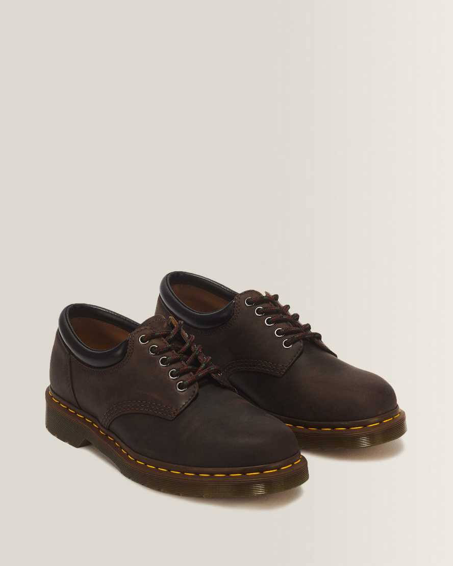 8053 Crazy Horse Leather Casual Shoes — Dark Brown