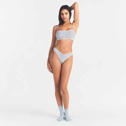 Lightweight Cotton Lace Thong
