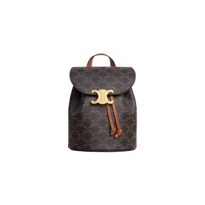 Celine Bonnie Backpack in Triomphe Canvas and Calfskin