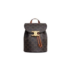 Celine Bonnie Backpack in Triomphe Canvas and Calfskin