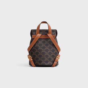 Celine Bonnie Backpack in Triomphe Canvas and Calfskin