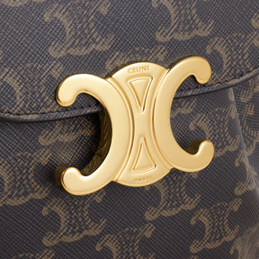 Celine Bonnie Backpack in Triomphe Canvas and Calfskin