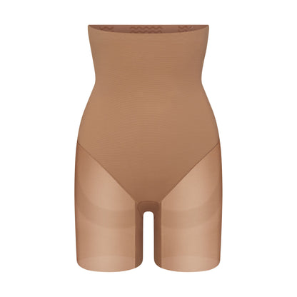 Power Mesh Shapewear Core Sculpt High-waisted Mid Thigh Short