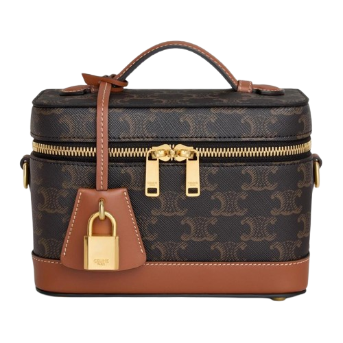 Celine Triomphe Box Bag in Triomphe Canvas – Brown