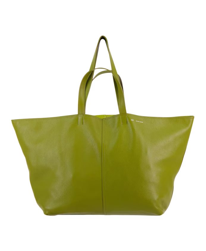 Green Leather Tote Bag