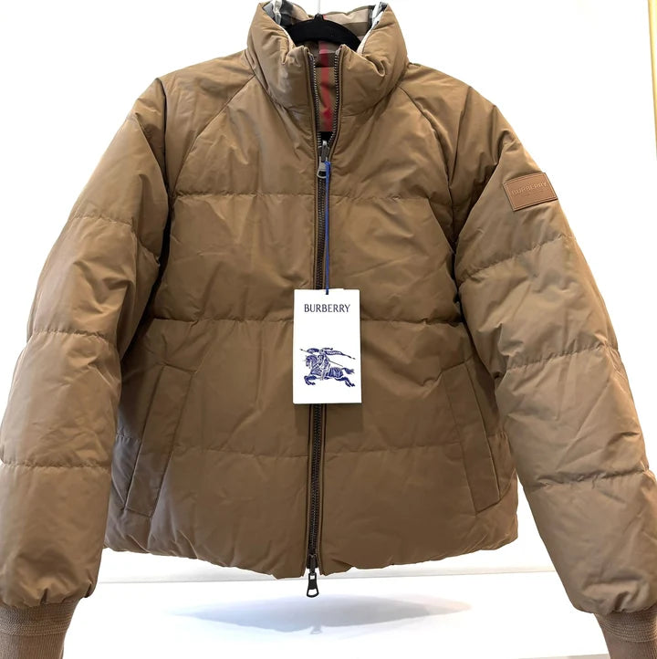 BURBERRY IVER DOWN CHECKERED REVERSIBLE PUFFER PARKA JACKET