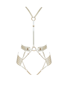 Bordelle Signature Strap Body Harness in Ivory