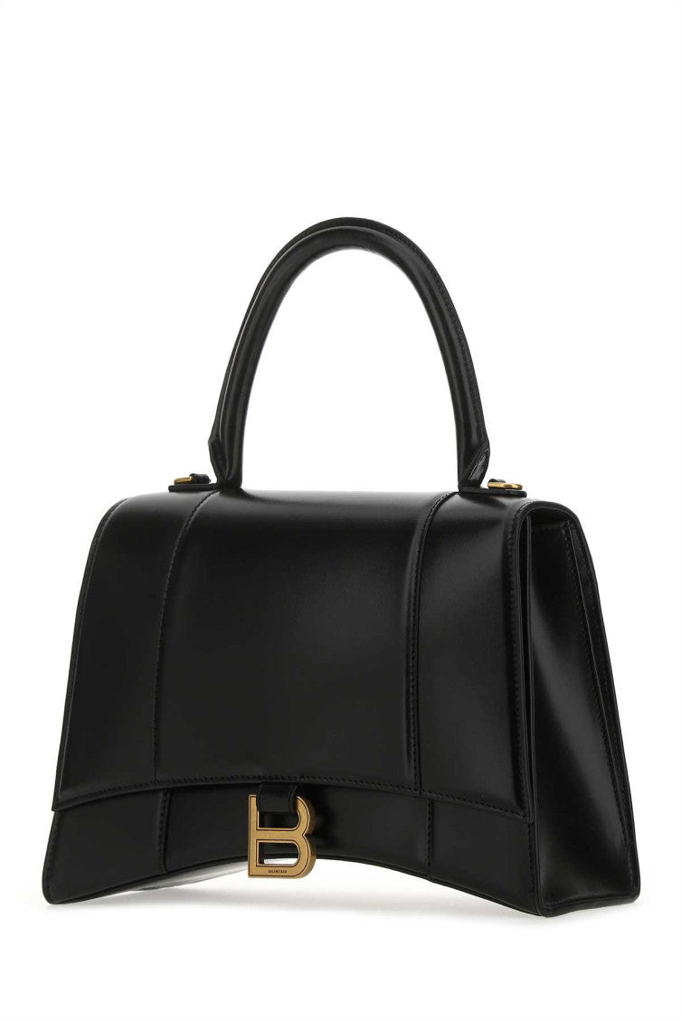 Black Hourglass Medium Satchel Bag