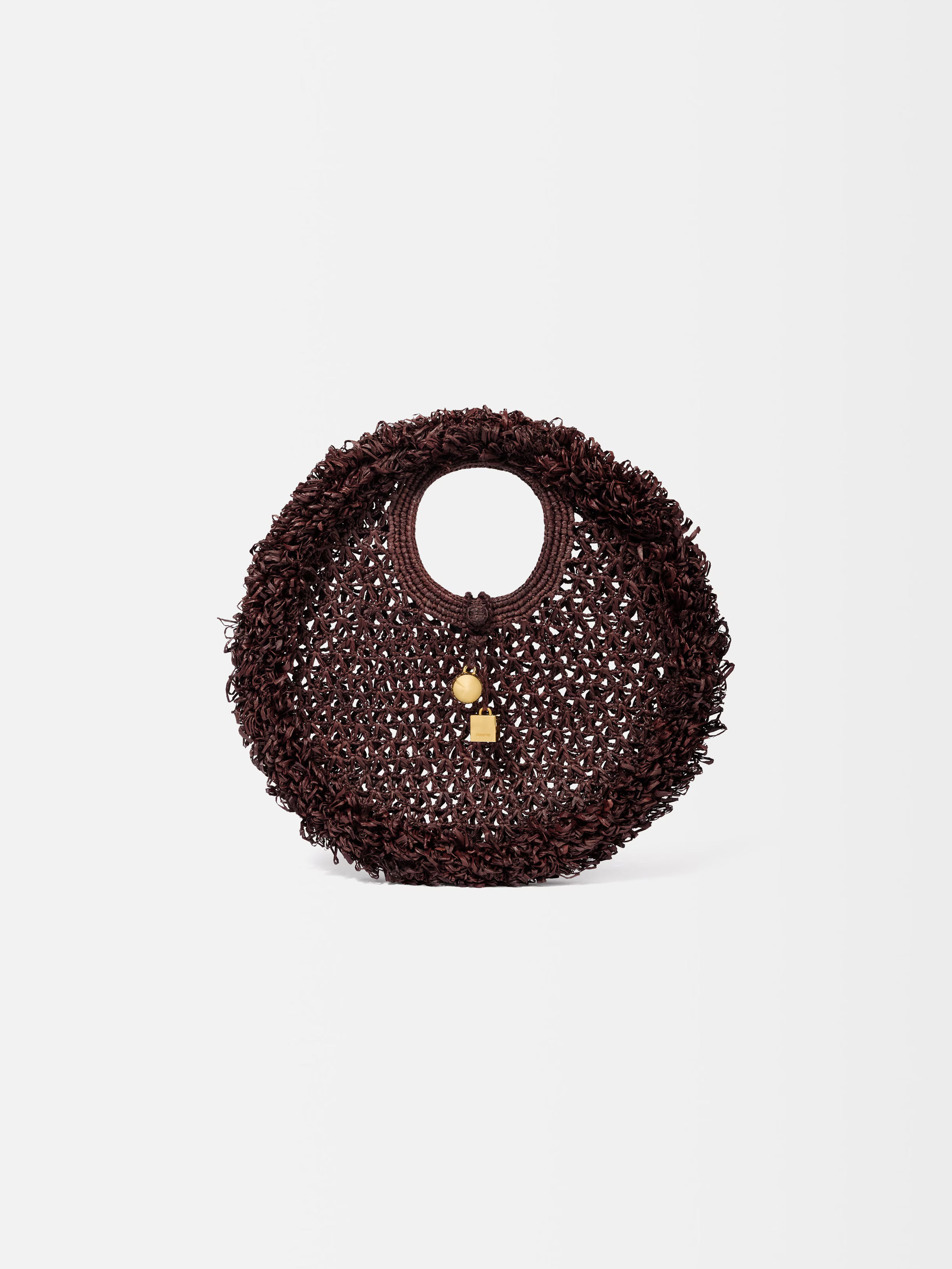 The Spiaggia small round bag Small frayed circle bag.