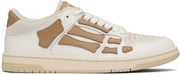 AMIRI White & Tan Skel Top Low Sneakers
