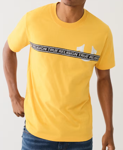 METALLIC LOGO TAPING TEE