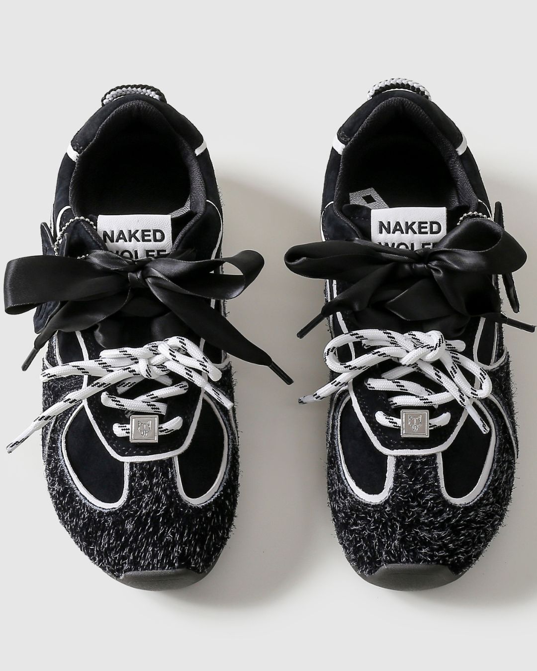 Adored Black Hairy Suede