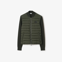Quilted Nylon and Wool Jacket