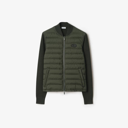 Quilted Nylon and Wool Jacket