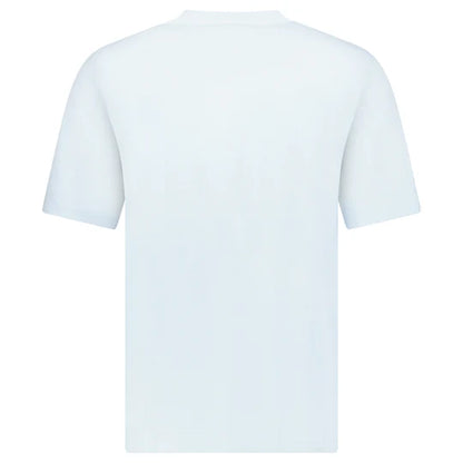 Burberry Check Logo Embroidered T-Shirt Blue