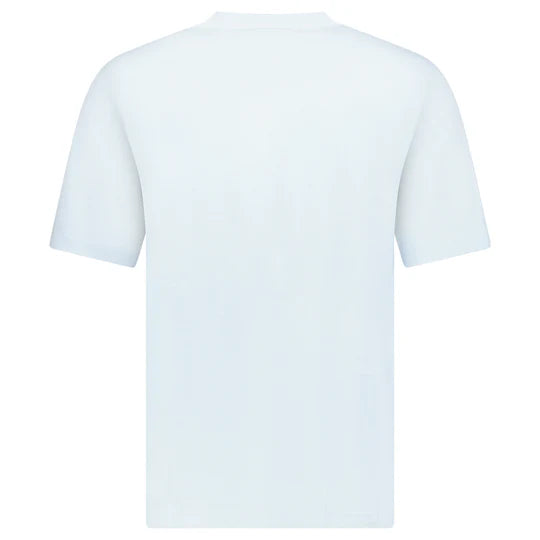 Burberry Check Logo Embroidered T-Shirt Blue