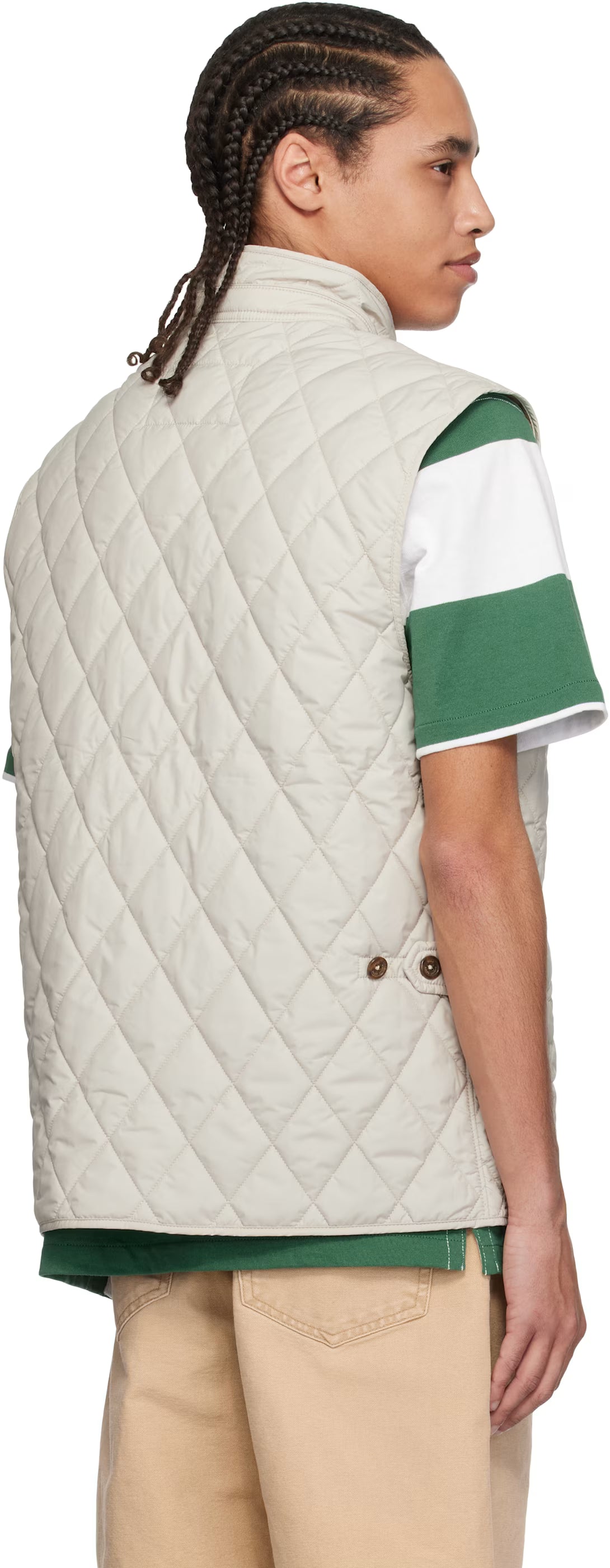 Polo Ralph Lauren Beige 'The Beaton' Quilted Utility Vest