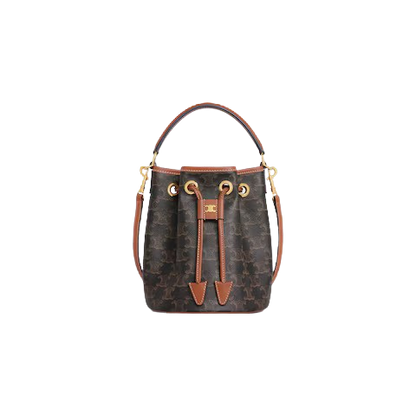 Celine Teen Clara Bag in Triomphe Canvas and Calfskin