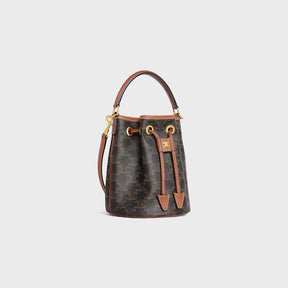 Celine Teen Clara Bag in Triomphe Canvas and Calfskin