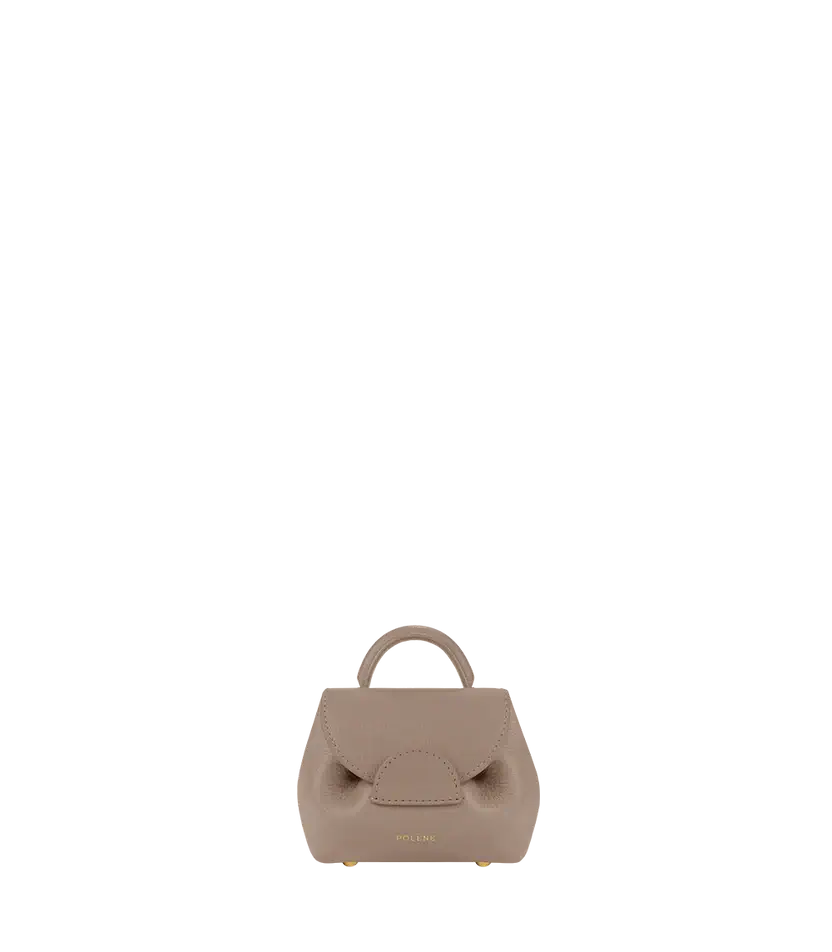 Polene Numéro Un Micro Edition Textured Taupe - Size: One Size Bags | Shop From The Mirage