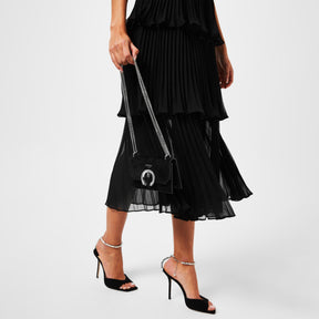 Women's Crystal Ankle Chain Leather Saeda 100 Sandals