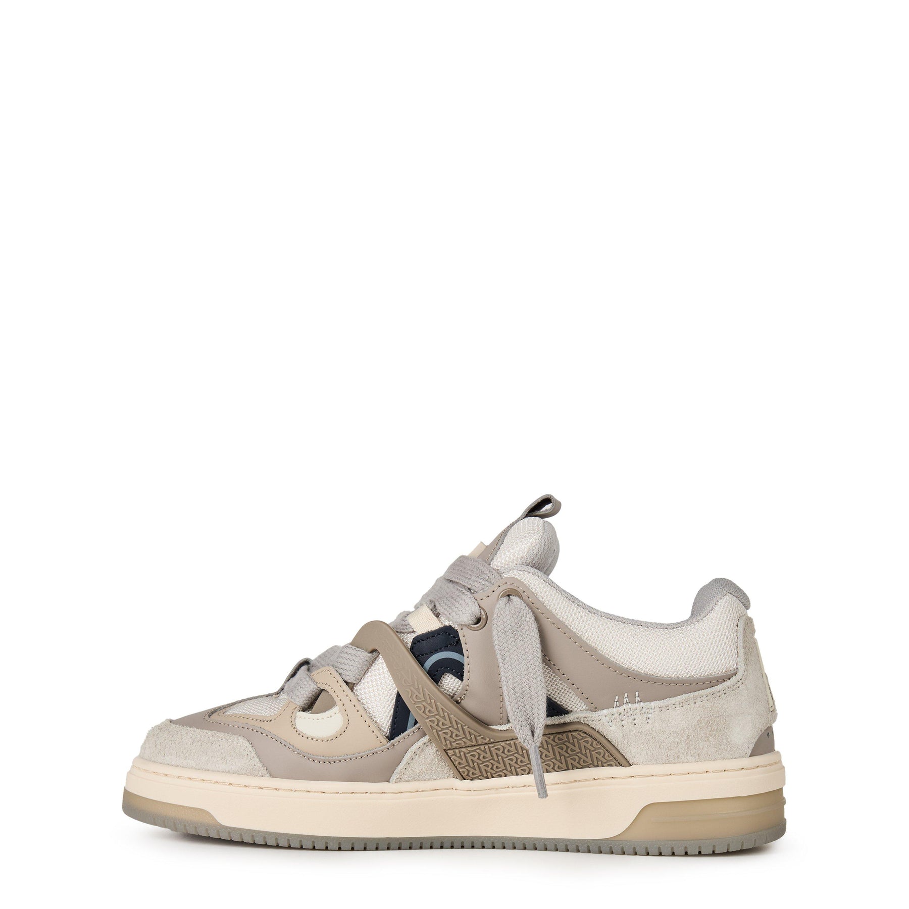 Men's Panelled Canvas Chunky Sneakers