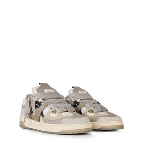 Men's Panelled Canvas Chunky Sneakers