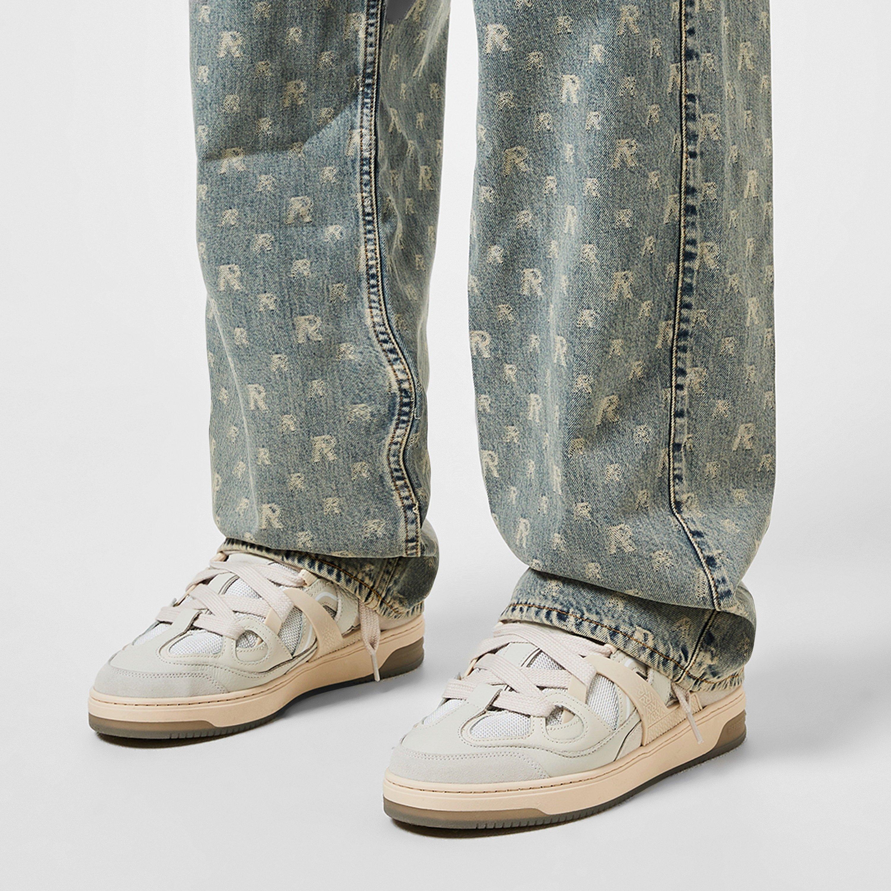 Men's Panelled Canvas Chunky Sneakers