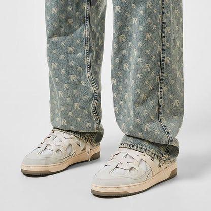 Men's Panelled Canvas Chunky Sneakers