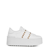 Rockstud Untitled Leather Platform Sneakers