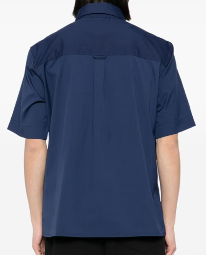 Casablanca Blue Polo Shirt Button Fastening