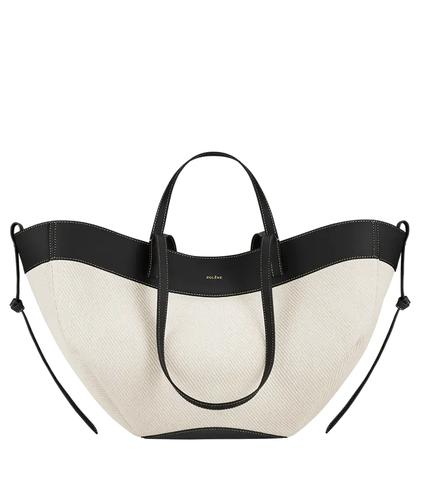 Polene Cyme Edition Black Canvas - Size: One Size Bags | Shop From The Mirage