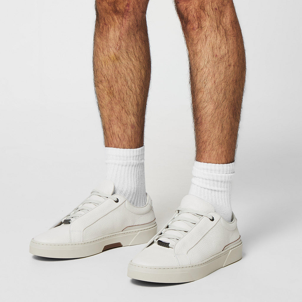 Gary Grained Leather Trainer