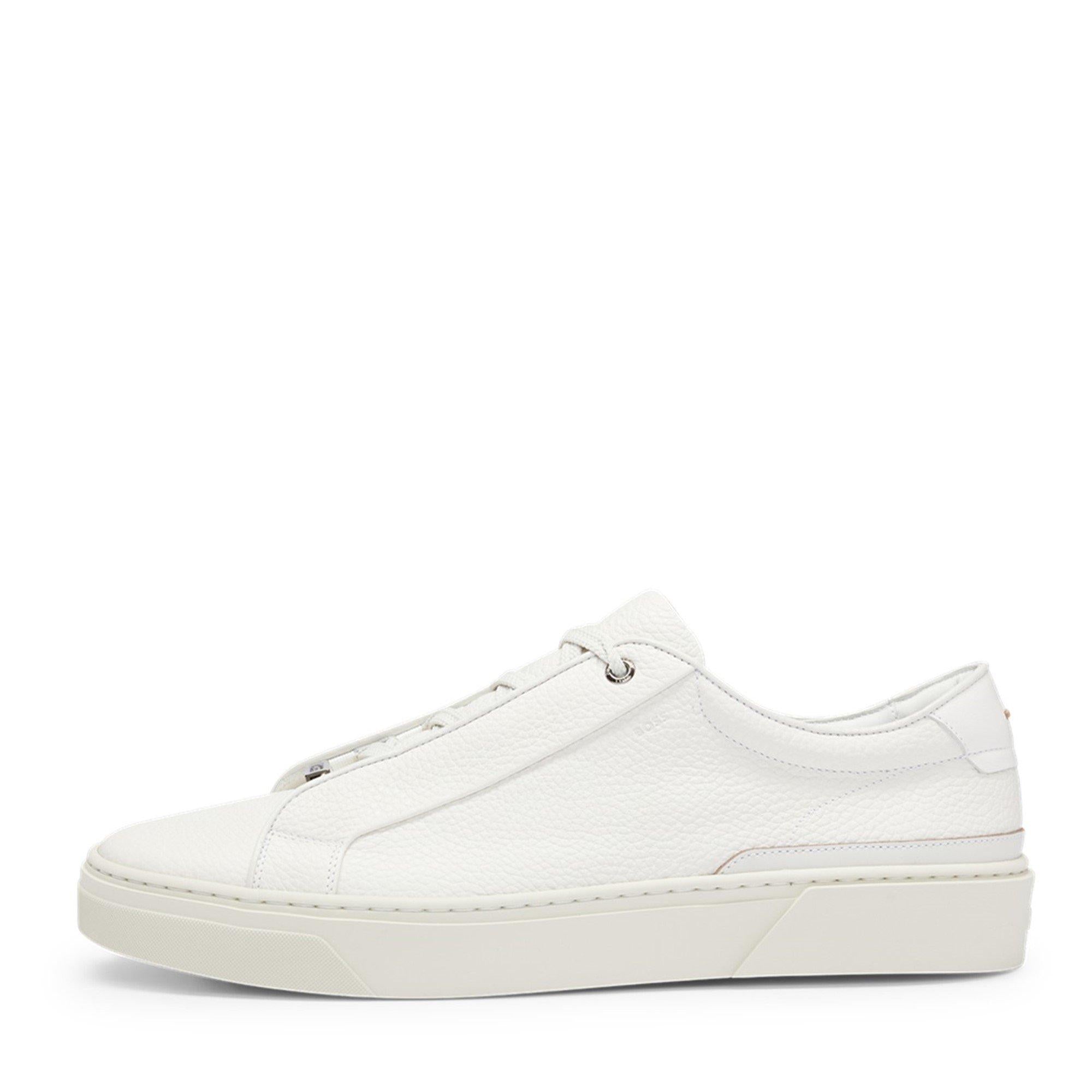 Men's Grained Leather Construction Trainers