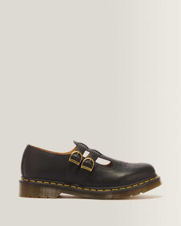 8065 Smooth Leather Mary Jane Shoes — Black
