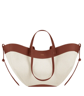 Polene Cyme Edition Cognac Canvas - Size: One Size Bags | Shop From The Mirage