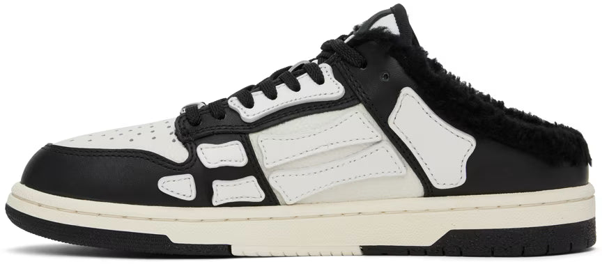 AMIRI Black & White Skeltop Mule Sneakers