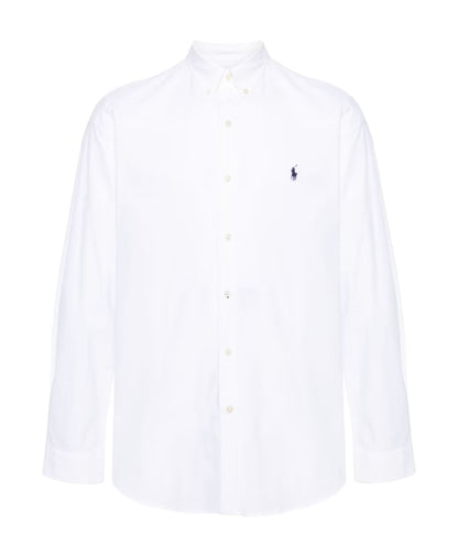 Polo Ralph Lauren White Shirt with Blue Logo