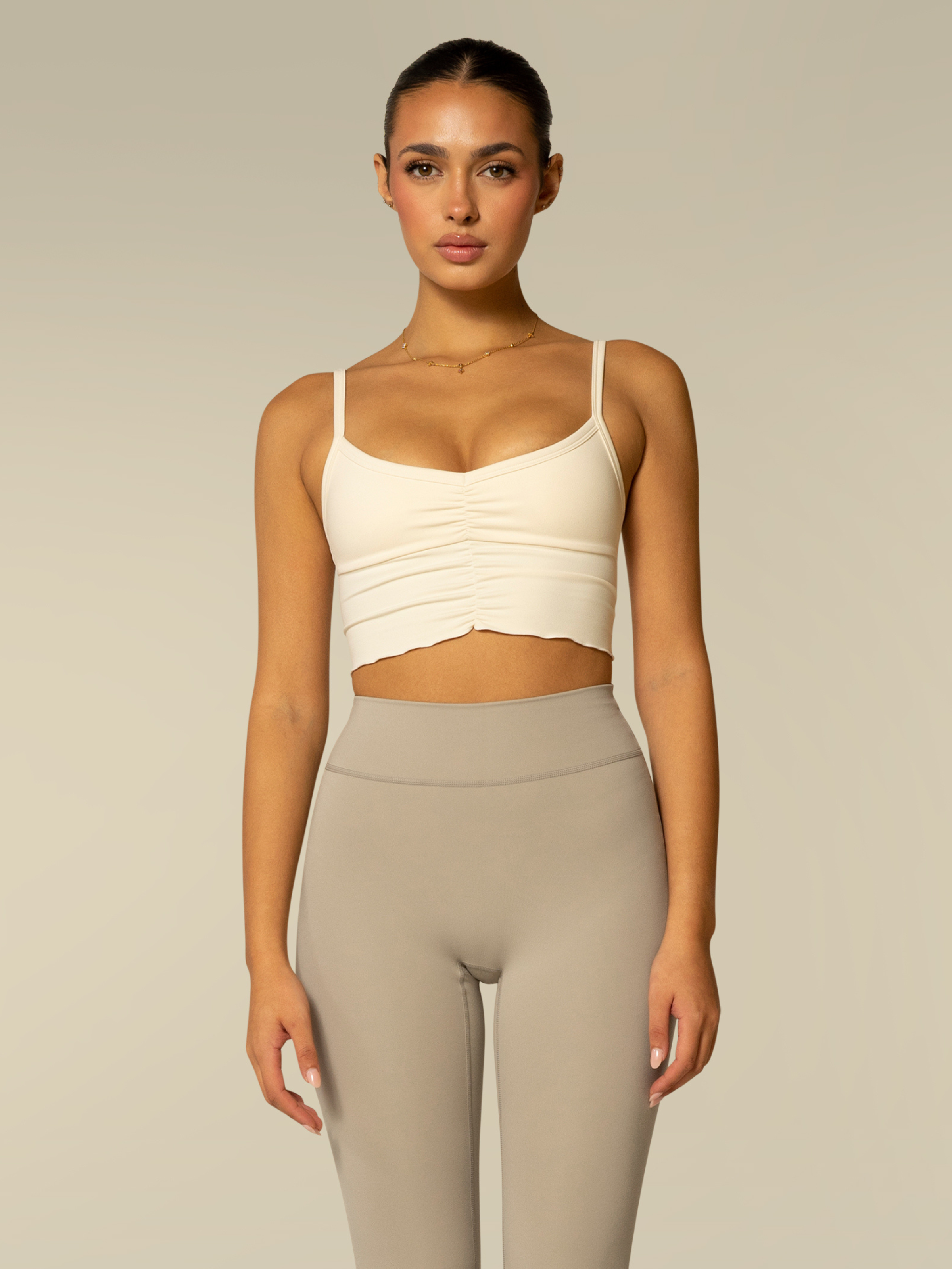 The Scrunch Bra / Cream