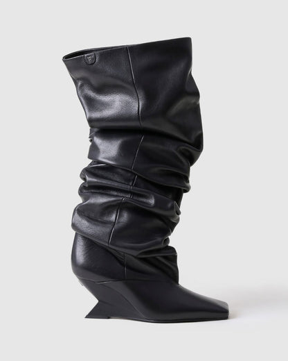 Allie Black Leather