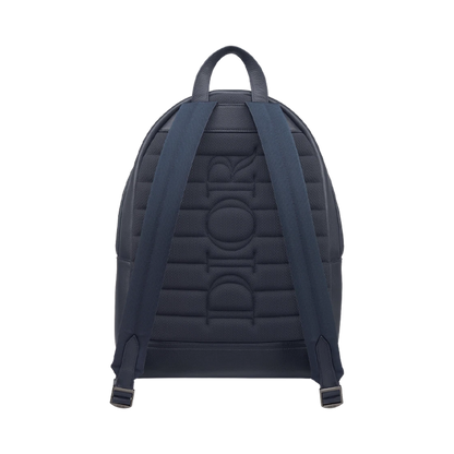 Dior x Hylton Nell Rider 2.0 Zip Backpack Grained Calfskin Print Navy Blue White