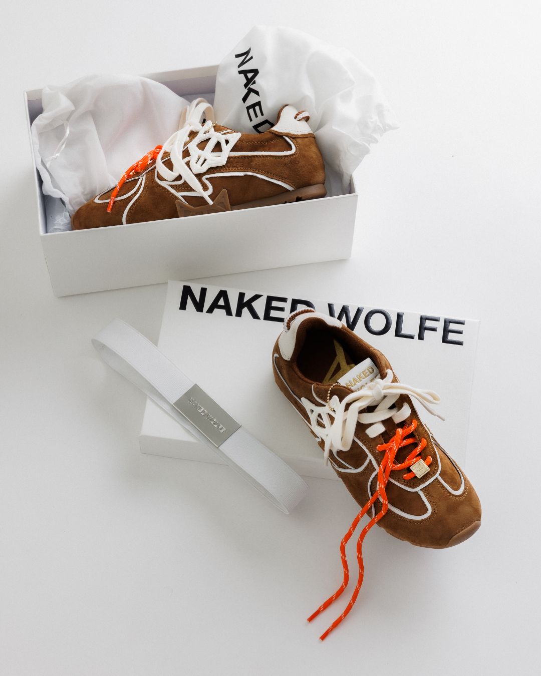 Adored Tan/White Suede