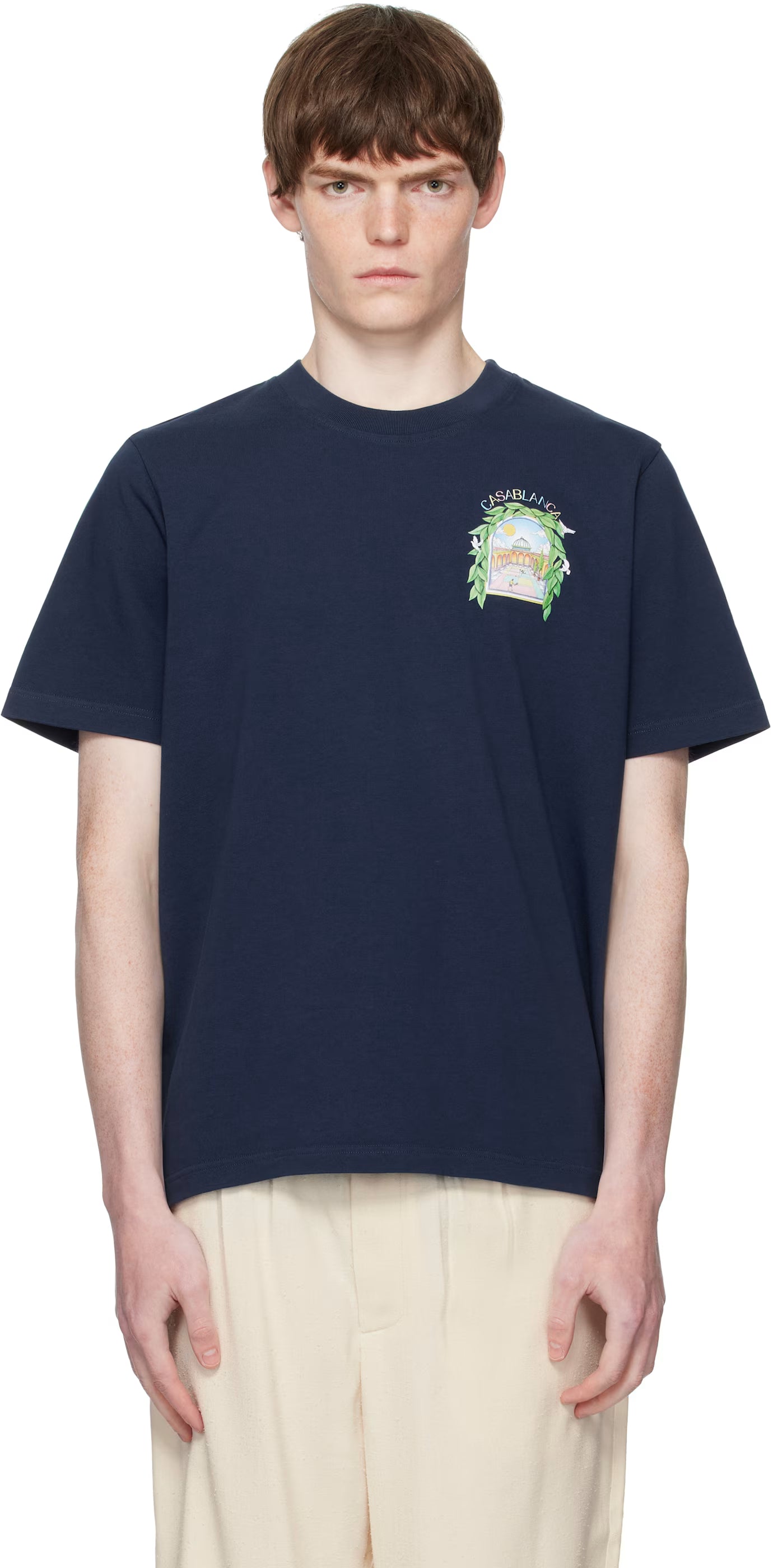 Navy L'Arche De Tennis Short-Sleeve T-Shirt