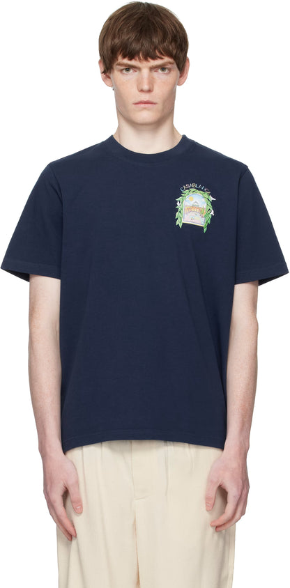 Navy L'Arche De Tennis Short-Sleeve T-Shirt