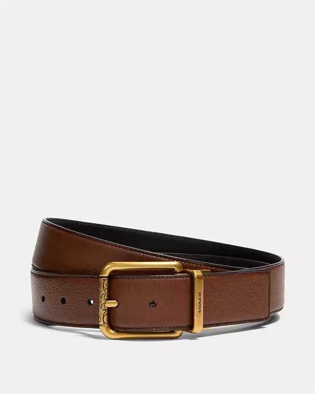 Square Roller Buckle Cut To Size Reversible Belt, 38 Mm