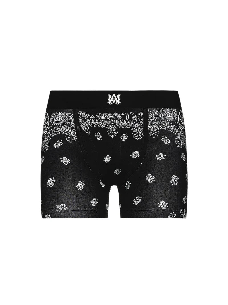 AMIRI BANDANA BOXER SHORTS BLACK
